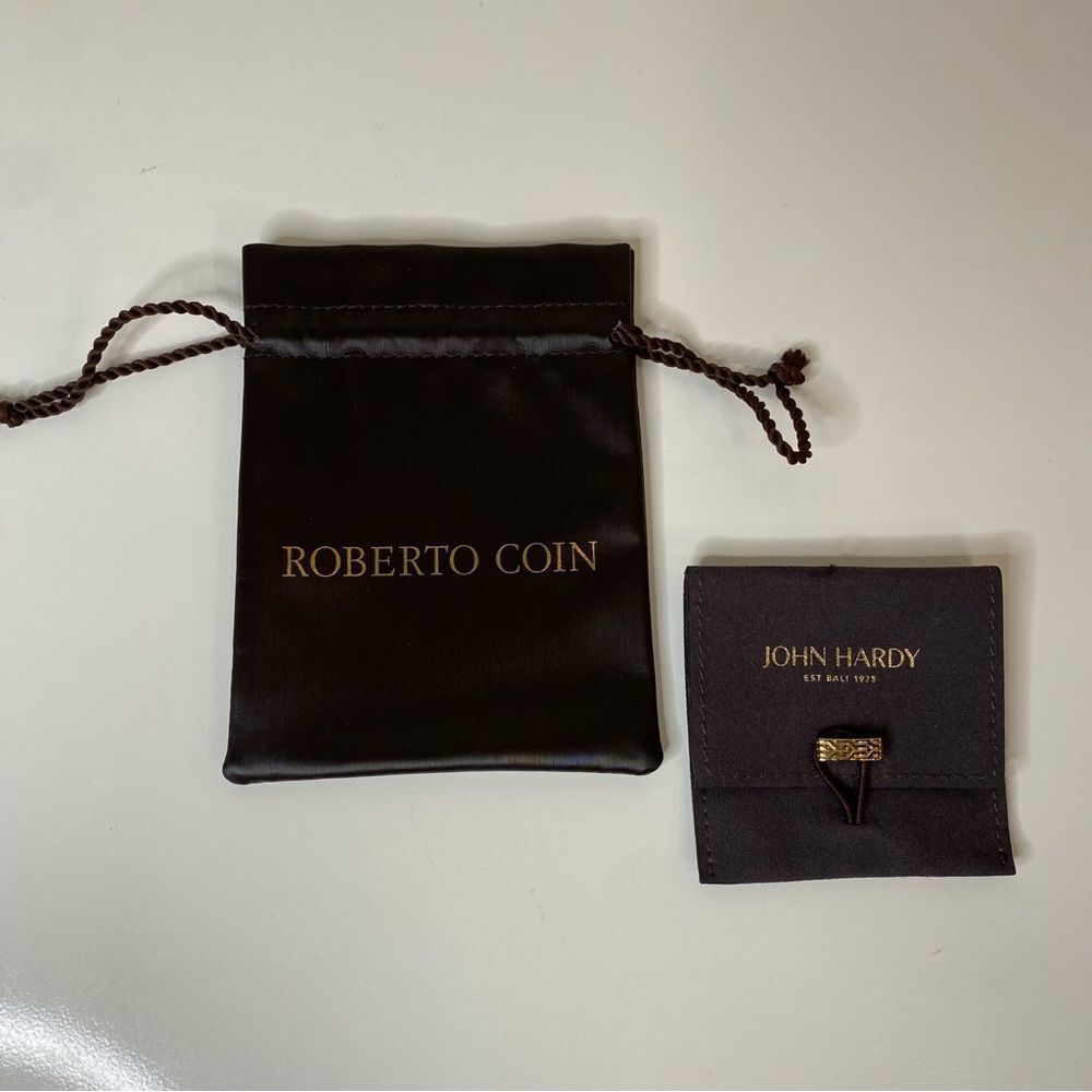 Roberto Coin and John Hardy Jewelry Pouches